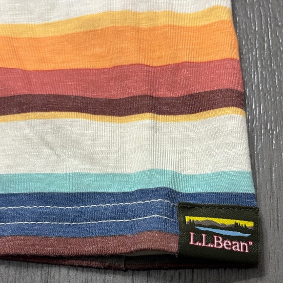 L.L. Bean Men’s Everyday SunSmart Tee Long Sleeve Striped Pullover Hoodie Size L - Picture 8 of 10